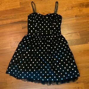 BLACK POPPY Polka-Dotted Minidress